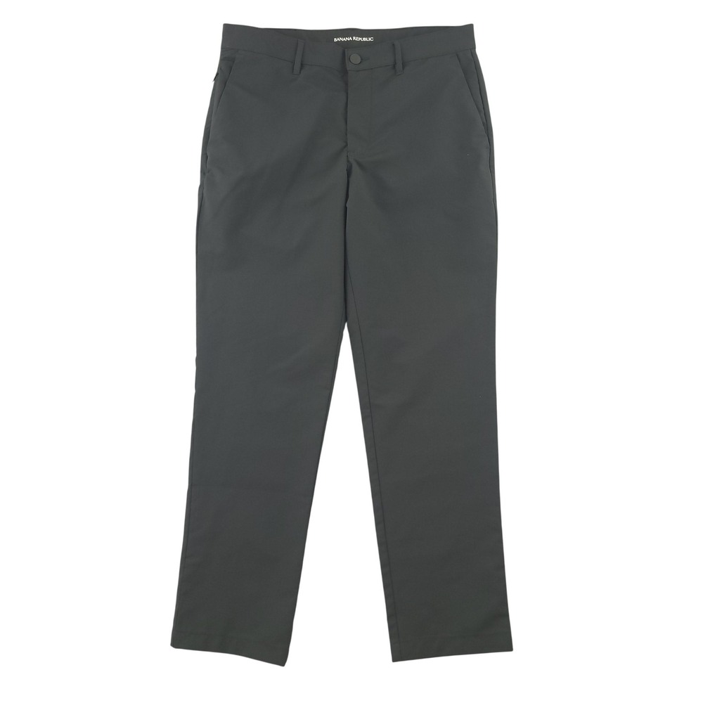 Banana Republic Pants Mens 32x30 Black Chino Microfiber Polyester Straight Leg